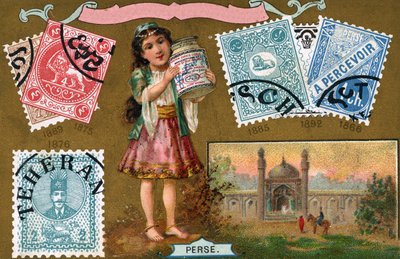 Persian Postage Stamps, 1897 by European School
